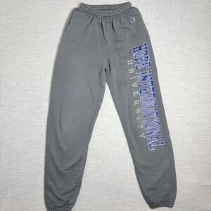 Champion Small Gray Hope International University Sweatpants Joggers Collegiate